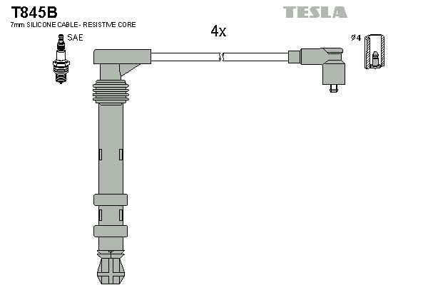 Sada kabelů pro zapalování TESLA T845B