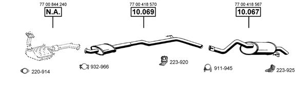 Układ wydechowy ASMET RE100380