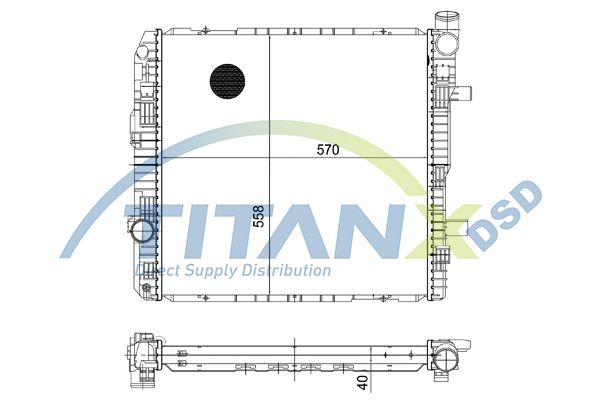Radiator, racire motor TITANX RD319015