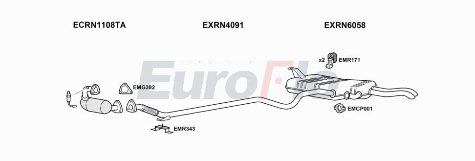 Układ wydechowy EUROFLO RNLAG20D1001B