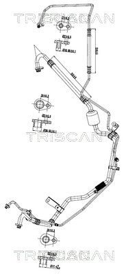 Varibelttrycksledning, klimatanläggning TRISCAN 9010 28087 för PEUGEOT