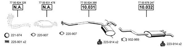 Układ wydechowy ASMET RE104310