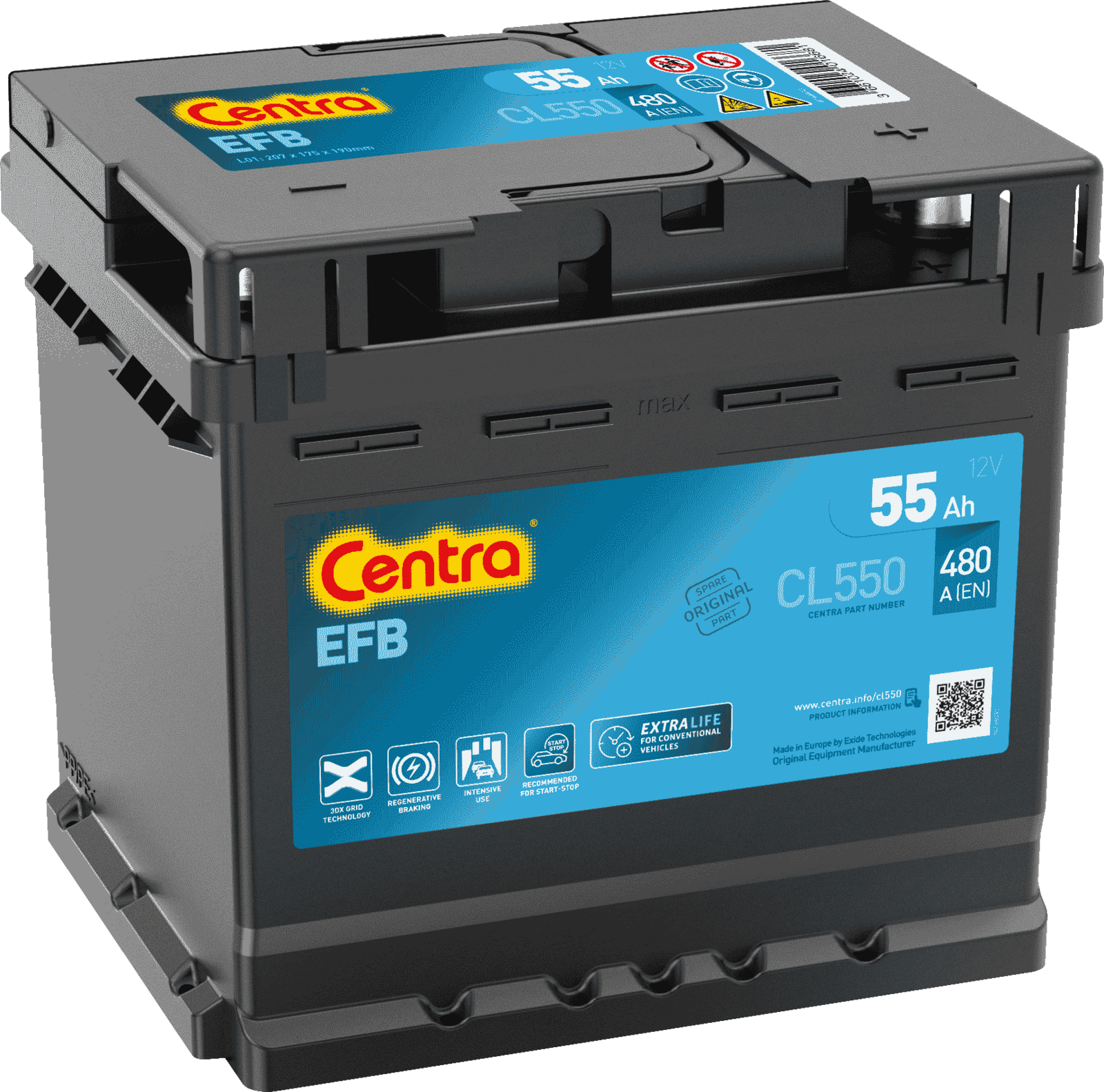 E-shop Štartovacia batéria CENTRA CL550