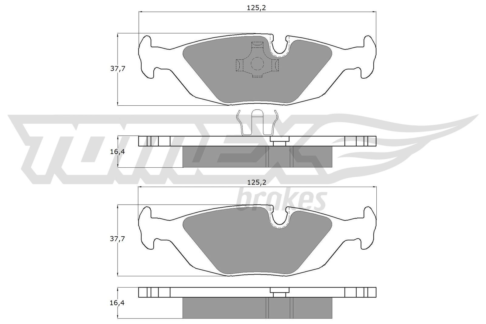 Levně Sada brzdových destiček, kotoučová brzda TOMEX Brakes 11-30