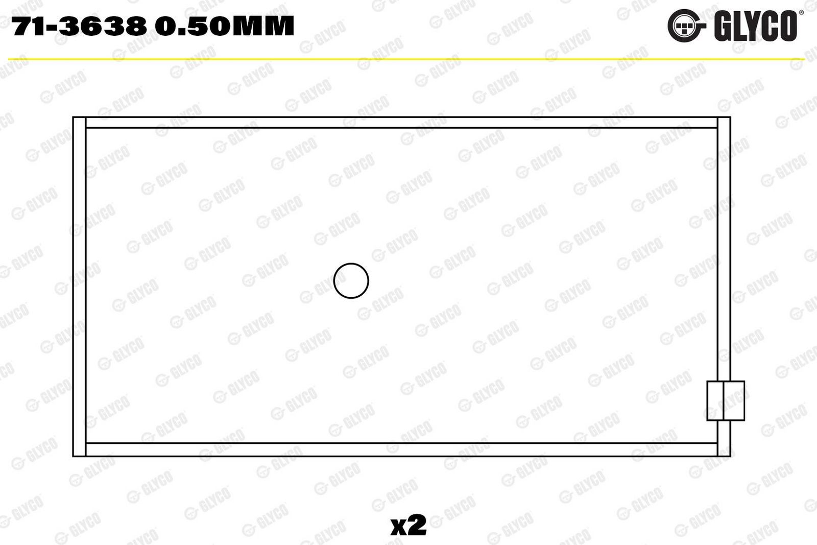 Cuzinet bielă GLYCO 71-3638 0.50mm