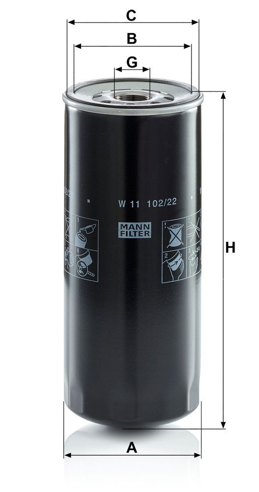 Levně Olejový filtr MANN-FILTER W 11 102/22