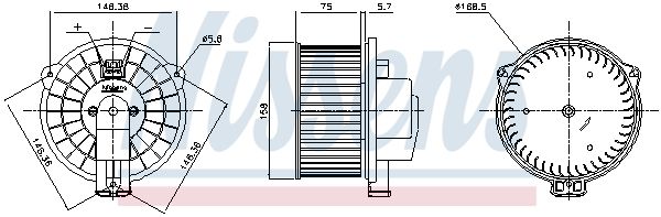 Ventilator, habitaclu NISSENS 87940
