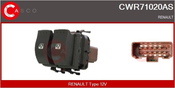 Spínač, zvedací zařízení oken CASCO CWR71020AS