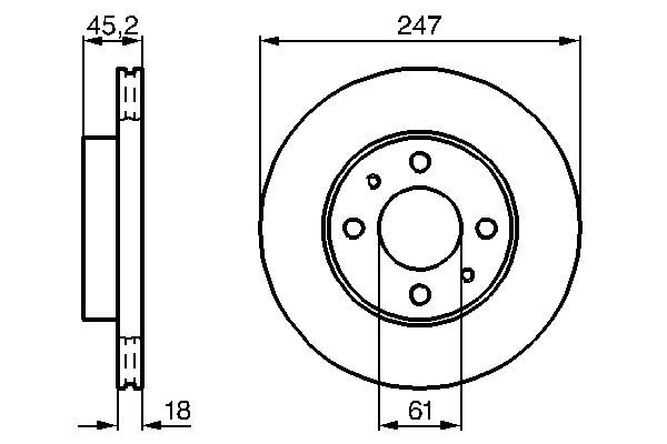 Brzdový kotouč BOSCH 0 986 478 459