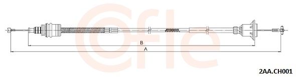 Cablu ambreiaj COFLE 2AA.CH001