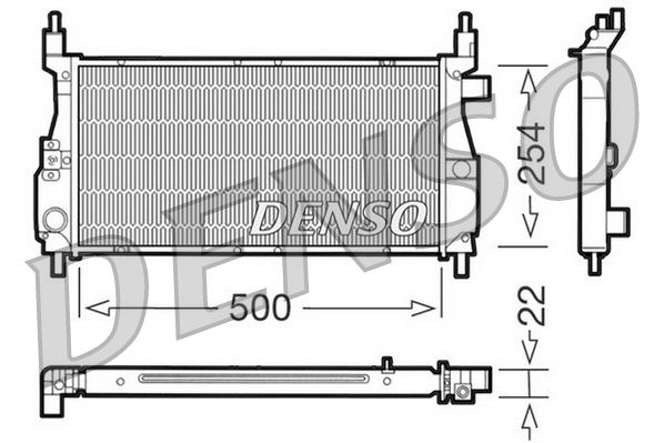 Chłodnica, układ chłodzenia silnika DENSO DRM24003