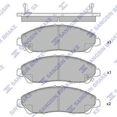 set placute frana,frana disc HI-Q SP1995