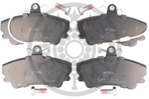 Zestaw klocków hamulcowych, hamulce tarczowe OPTIMAL BP-09801
