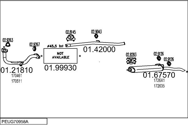 Układ wydechowy MTS PEUG70958A132741