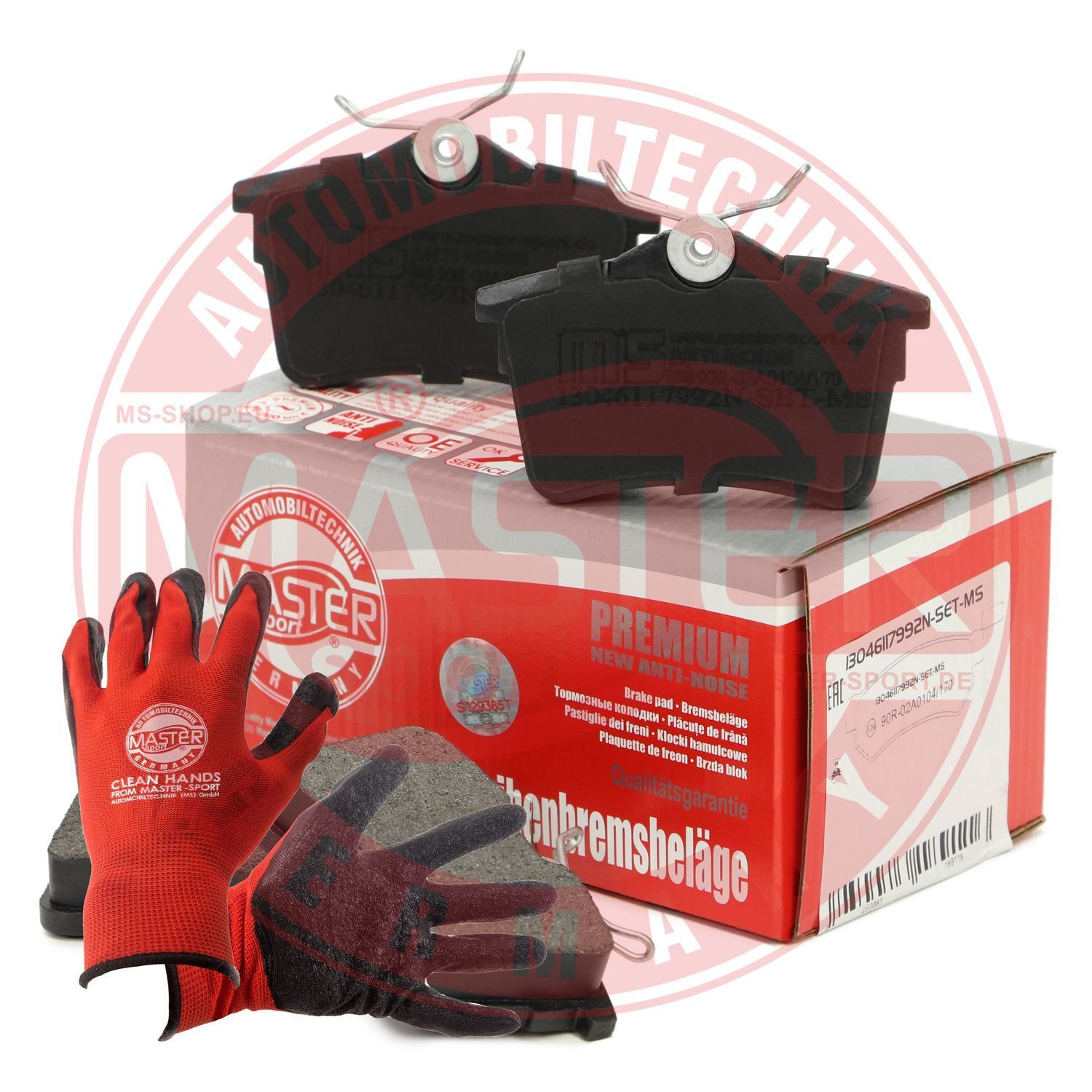 Zestaw klocków hamulcowych, hamulce tarczowe MASTER-SPORT GERMANY 13046117992N-SET-MSP