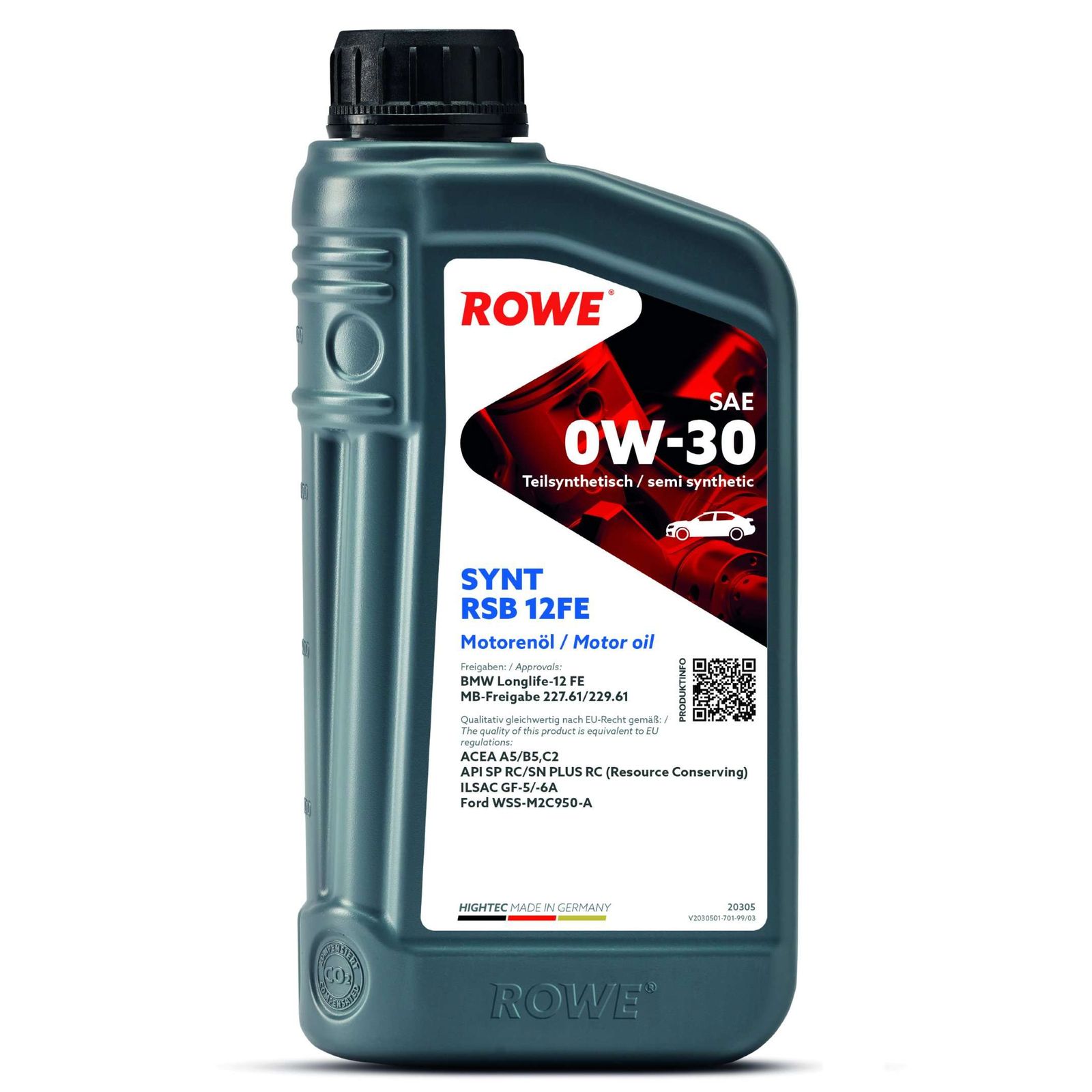 ulei de motor ROWE HIGHTEC SYNT RSB 12FE SAE 0W-30 20305-0010-99