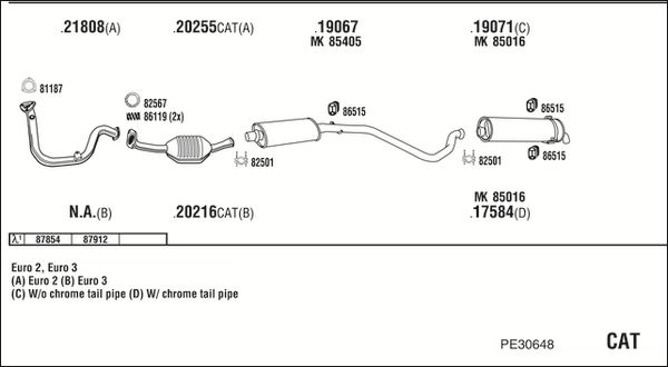 Układ wydechowy WALKER PE30648