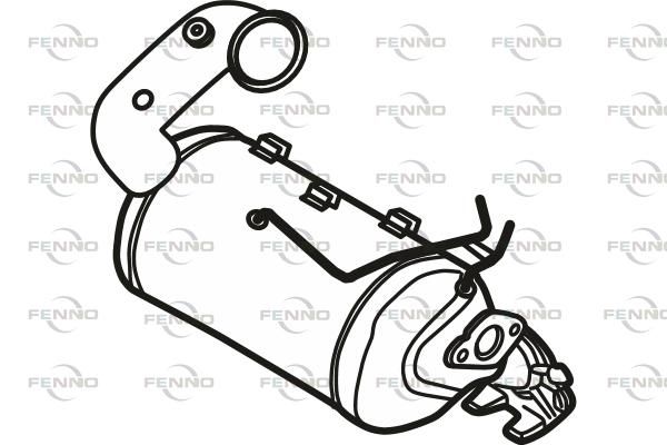 Filtr sadzy / filtr cząstek stałych, układ wydechowy FENNO P8838DPF