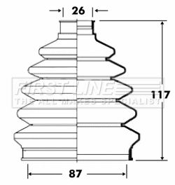 Zestaw osłon, wał napędowy FIRST LINE FCB6077