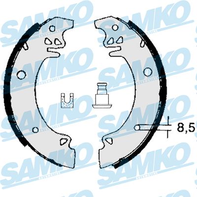 Zestaw szczęk hamulcowych SAMKO 82750