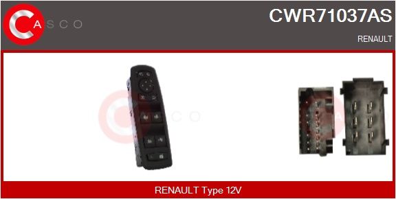 Spínač, zvedací zařízení oken CASCO CWR71037AS