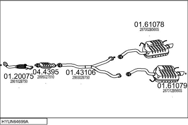 Układ wydechowy MTS HYUN64699A020104
