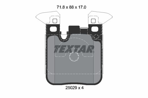 Sada brzdových platničiek kotúčovej brzdy TEXTAR 2502902