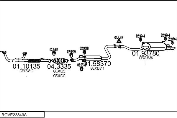 Układ wydechowy MTS ROVE23840A003199