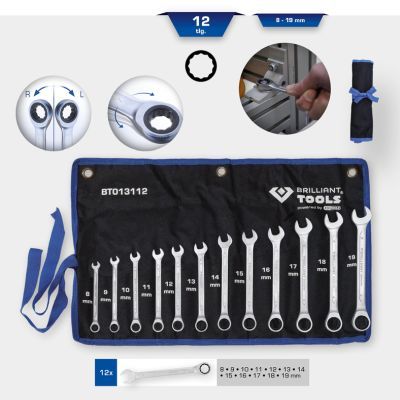 Uzmaucamo uzgriežņu atslēgu komplekts ar sprūdmehānismu