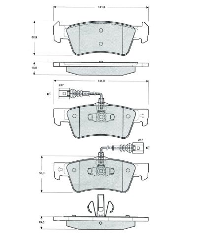 set placute frana,frana disc MTR MT580
