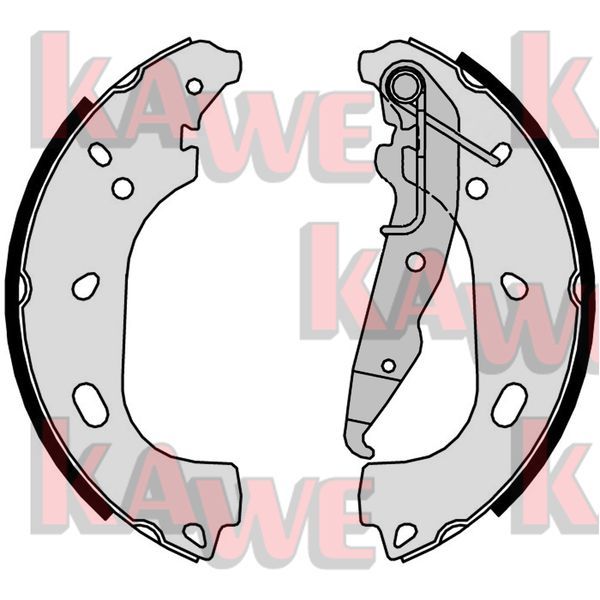 Zestaw szczęk hamulcowych KAWE 09500