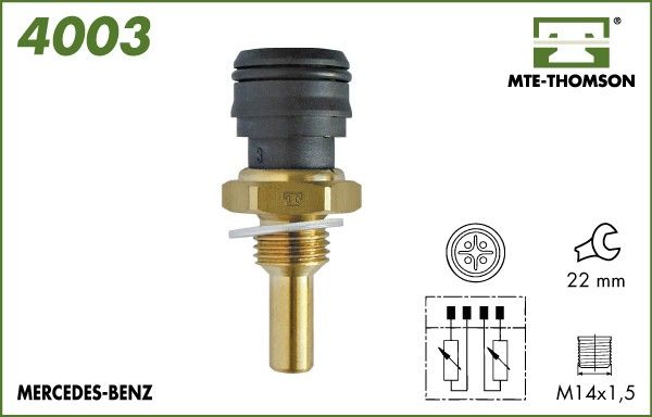 Czujnik, temperatura płynu chłodzącego MTE-THOMSON 4003