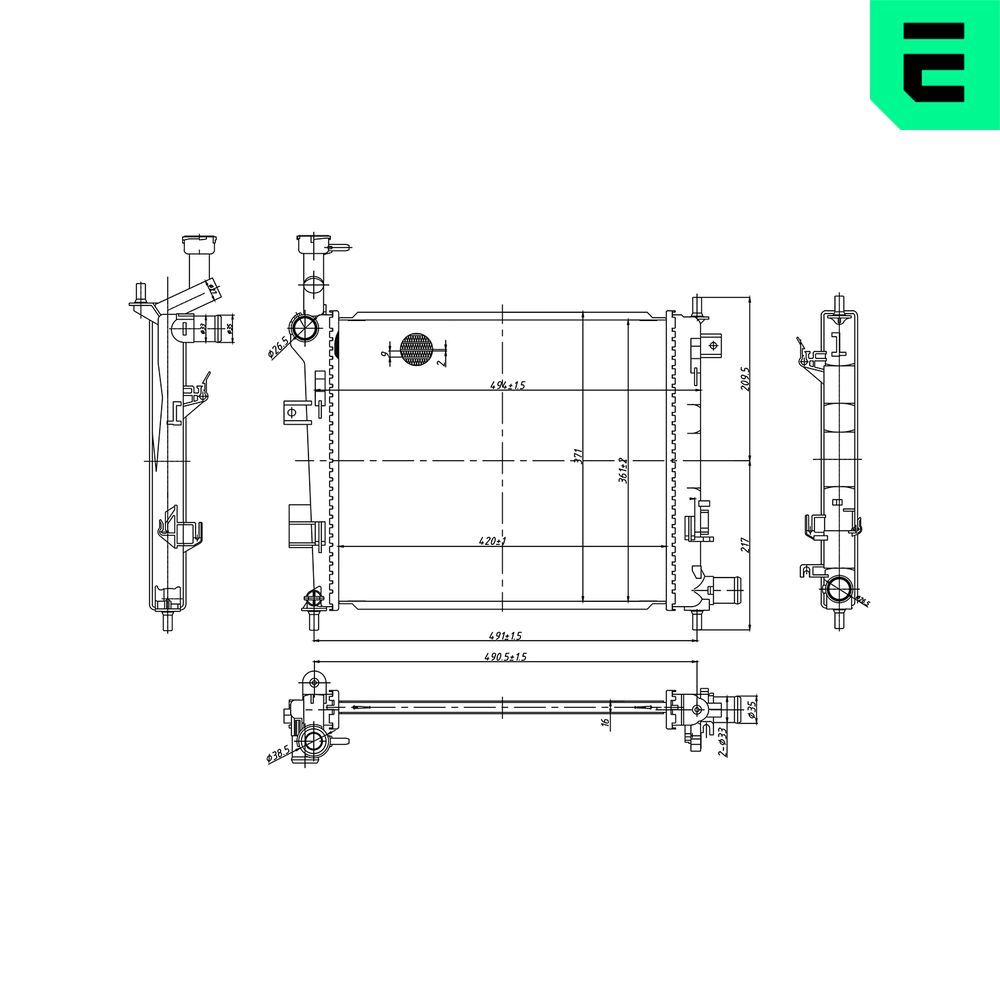 Radiator, racire motor ERA 673586