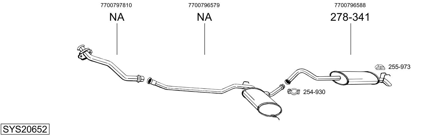 Układ wydechowy BOSAL SYS20652