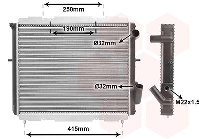 Radiator, racire motor VAN WEZEL 43002128