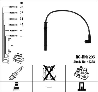 Sada kabelů pro zapalování NGK RC-RN1205