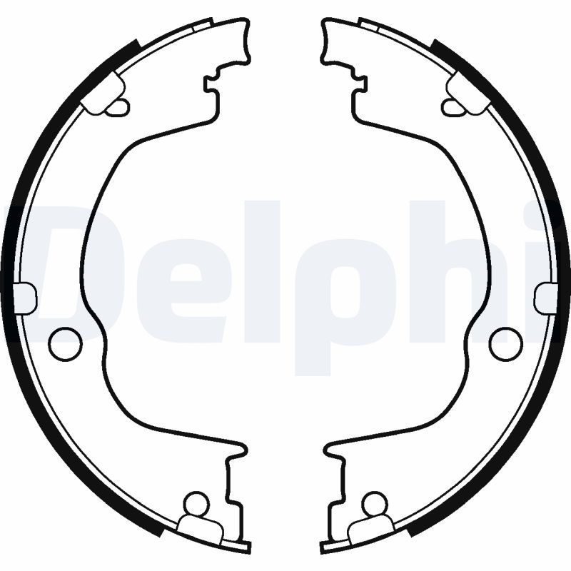 Sada brzdových čelistí, parkovací brzda DELPHI LS2106