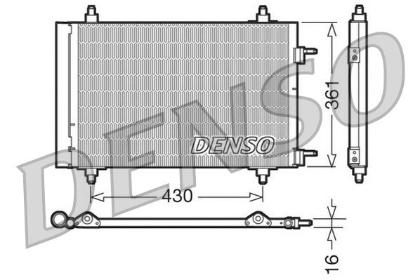 Kondenzátor klimatizácie DENSO DCN07019