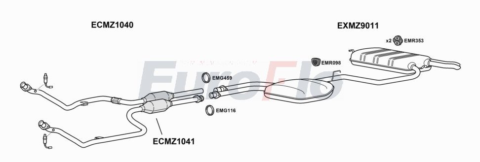 Układ wydechowy EUROFLO MZE24243001A00