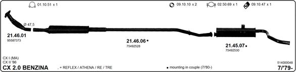 Układ wydechowy IMASAF 514000048