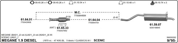 Układ wydechowy IMASAF 566000262