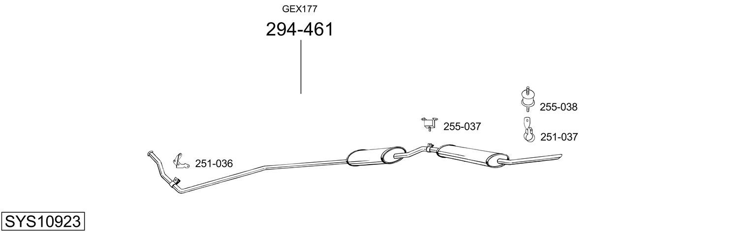 Układ wydechowy BOSAL SYS10923