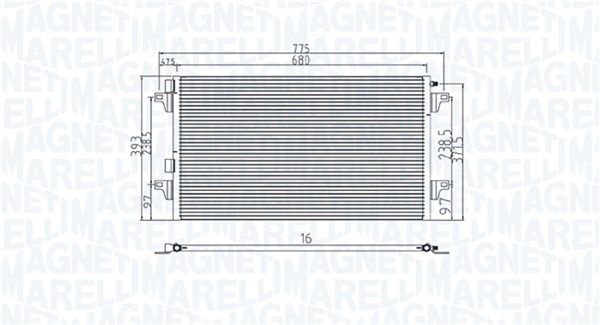Skraplacz, klimatyzacja MAGNETI MARELLI 350203901000