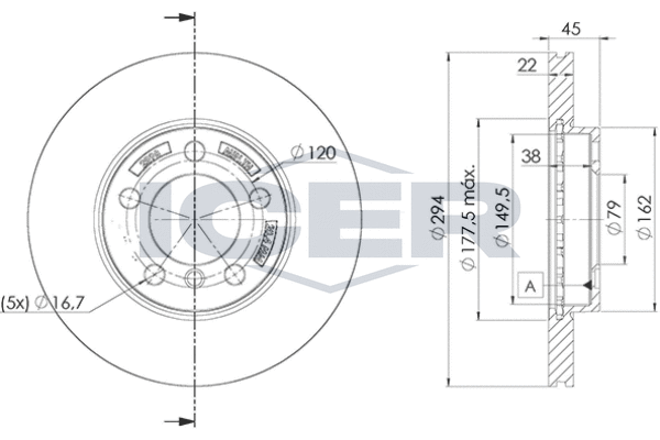 Tarcza hamulcowa ICER 78BD2898-2