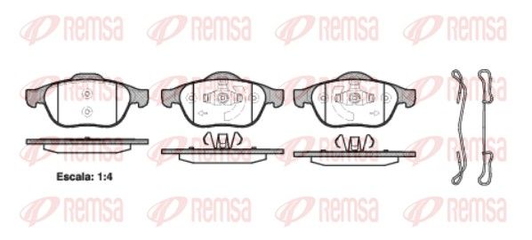 Sada brzdových platničiek kotúčovej brzdy REMSA 0843.20