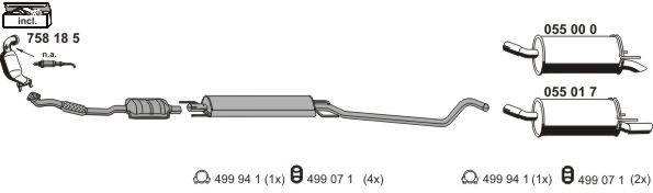 Układ wydechowy ERNST 050856