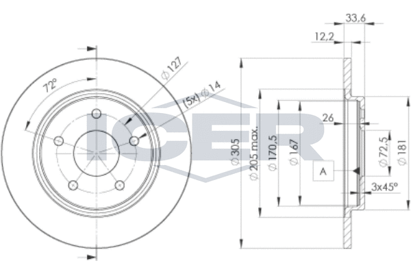 Tarcza hamulcowa ICER 78BD5173-2