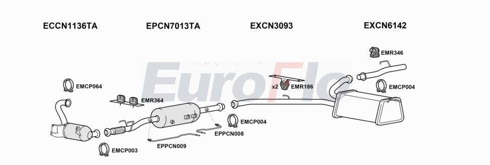 Układ wydechowy EUROFLO PGEXP20D7029A00