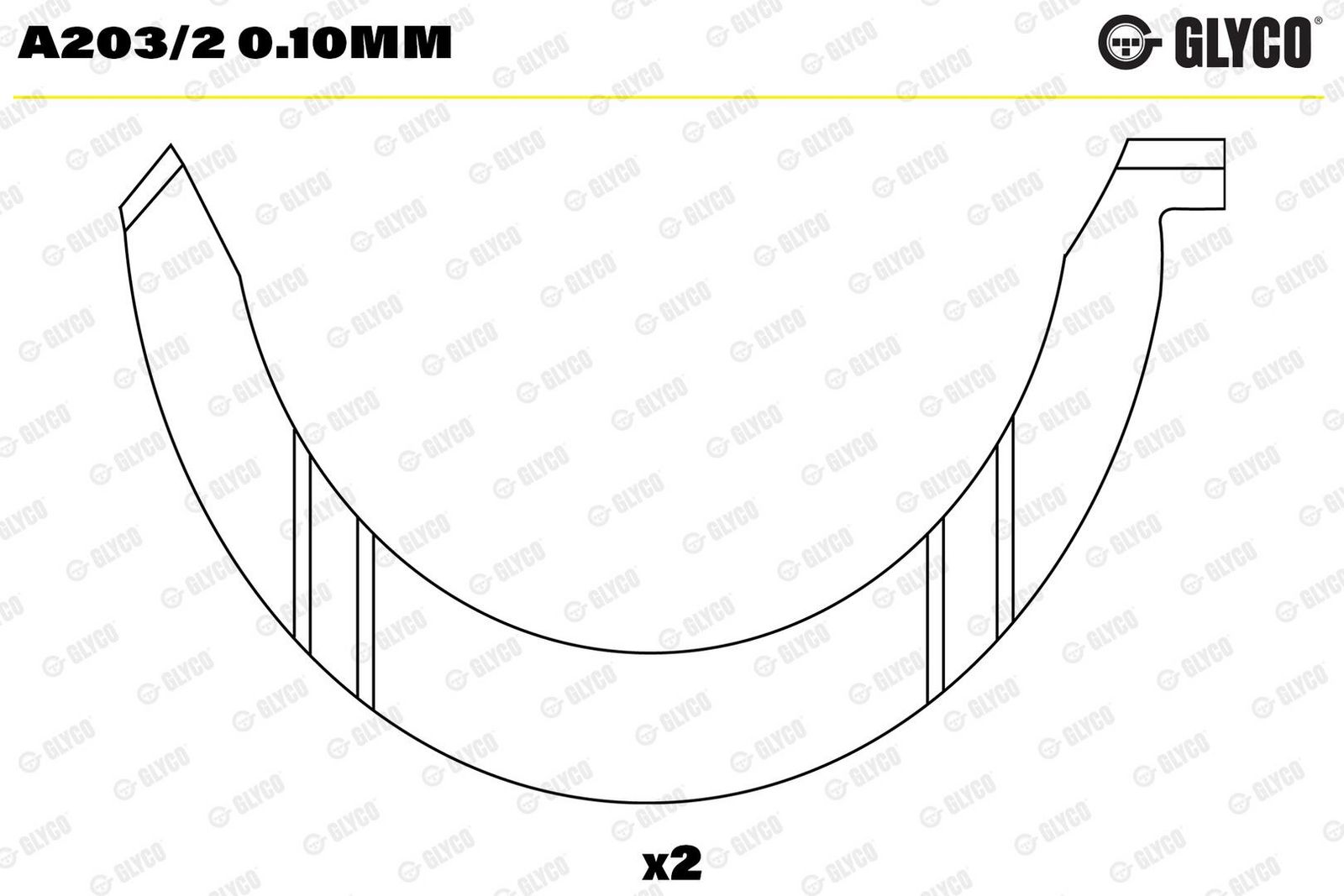 Saiba distantier, arbore cotit GLYCO A203/2 0.10mm