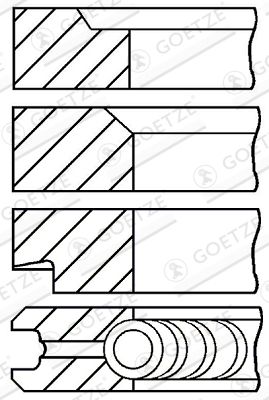 Set segmenti piston GOETZE ENGINE 08-208100-00